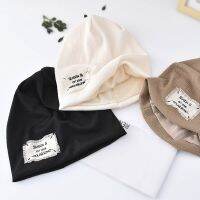 [Hana Clothing Store] Fashoin Beanies ถักหมวกฤดูใบไม้ร่วงฤดูหนาวหมวกสำหรับผู้หญิงหญิงหมวกเสื้อสวมหัวสไตล์ญี่ปุ่นผู้หญิง39; S กองหมวกหมวก2022