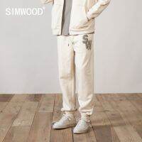 SIMWOOD 2023ฤดูใบไม้ร่วงฤดูหนาวใหม่ขนแกะที่อบอุ่น Jogger กางเกงจดหมายเย็บปักถักร้อยหลวม T Racksuits กางเกง Drawstring SK220885