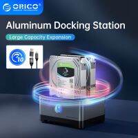 ORICO RGB HDD Docking Station Type-C อลูมิเนียม2.5/3.5นิ้ว HDD Case RGB Cyberpunk Design 10Gbps Fast Speed Hard Disk Bay สำหรับ PC