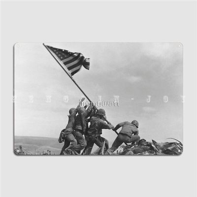 Iwo Jima ธงยกป้ายโลหะผับโรงภาพยนตร์ Vintage Plaques ป้ายดีบุกโปสเตอร์ New