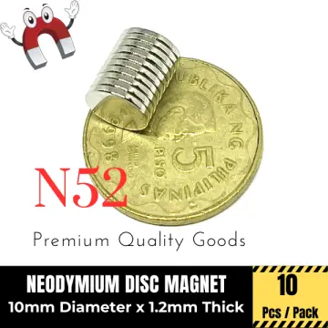 Power magnet, Disc 10x4 mm., Gold