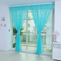 1x2m Tulle Voile Door thin Window Curtain Solid Color translucent fabric wedding Home Curtains Drape