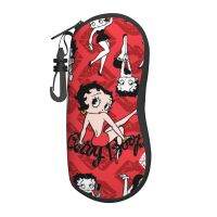 แว่นกันแดด Betty Boop เคสนิ่มสำหรับกล่องใส่แว่นตาแบบซิปเดินทางแบบพกพาพร้อมเคสป้องกันแว่นตาแฟชั่นคลิปหนีบเข็มขัด