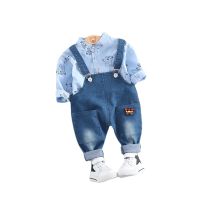 Autumn Autumn Toddler infant Clothes Casual Style Baby Boys clothing sets Cartoon shirt Bib pants KIDS Children Clothes