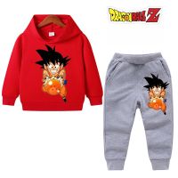 Sudadera con capucha de Goku de Dragon Ball para niños, traje deportivo de moda, jersey de manga larga, pantalones largos, ropa de primavera y otoño, 2023