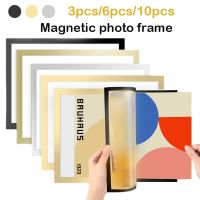 Magnetic Photo Frame A4/A6 Picture Frame Poster Cover Frame Gold/Silver/Black Display Rack Hanger For Wall Decor Reusable
