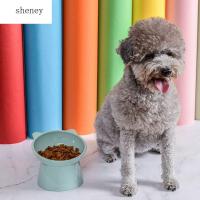 SHENEY เครื่องให้อาหารสุนัขท่าเดียวยกได้สำหรับแมวลูกสุนัขชามป้อนสัตว์เลี้ยงผลิตภัณฑ์สัตว์เลี้ยงป้องกันการพลิกคว่ำถ้วนป้อนอาหารเด็กอาหารชามใส่น้ำชามใส่อาหารสัตว์เลี้ยงสุนัข