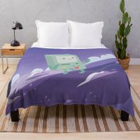 Ready Stock Floating Bmo (Adventure Time) Throw Blanket Beautiful Blankets Fluffy Shaggy Blanket Decorative Throw Blanket fluffy blanket