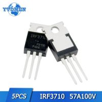 5pcs IRF3710 ทรานซิสเตอร์ 3710 IRF3710PBF IC TO220 MOSFET FETs 100V 57A TO-220 Field Effect Transistors Set ชิ้นส่วนอิเล็กทรอนิกส์
