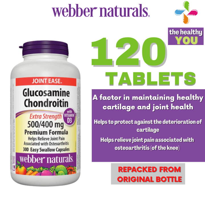 120 Capsules Webber Naturals Glucosamine Chondroitin Double Strength