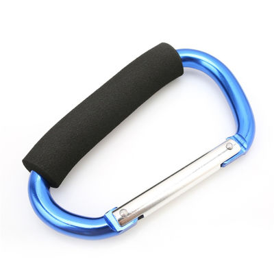 1pcs Clip Handle Soft Camping Buckle Hook Outdoor Carabiner Alloy Large D-shape