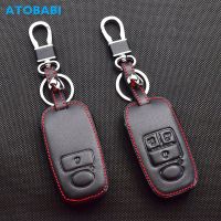 ATOBABI Leather Car Key Cases For Daihatsu Rocky Tanto Toyota Raize Rubber 2020 2 4 Buttons Smart Remote Control Protector Cover