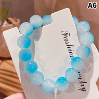 ?【Lowest price】SUTAI สร้อยข้อมือลูกปัดแบบค่อยเป็นค่อยไปสีสำหรับคู่รักกำไลข้อมือสำหรับผู้หญิงที่พันนิ้วของเธออย่างนุ่มนวลและค่อยๆเปลี่ยนสีเป็นของขวัญ