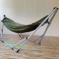 Modern Hammock เปลนอนแบบเปลญวน หรือเปลพับได้ ขนาดพิเศษ รุ่นจัมโบ้ ผ้าเปลสีเขียวขี้ม้า