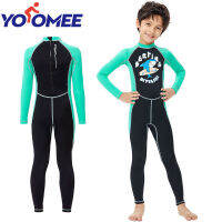 Yoomee เด็กใหม่ฤดูร้อนกลางแจ้งแขนยาวครีมกันแดด Wetsuit Beach ดำน้ำดูปะการัง Surfing Quick-Drying ชุดว่ายน้ำสำหรับชาย