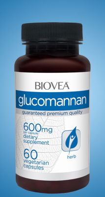 BIOVEA GLUCOMANNAN 1200 mg / 60 Vegetarian Capsules