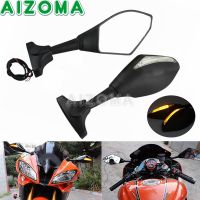 Motorbike Rearview Side Mirror LED Turn Signal For Yamaha YZF R6 R6S FZR600 FZ1 FZ6 FZ6S FZ8S FAZER8 FJR1300 XJ6 1989-2009