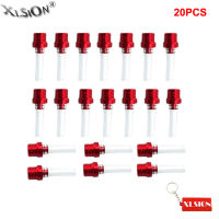 XLSION 20Pcs Red Gas Fuel Tank Cover Cap Vent Valve Breather Hose Tube For XR CRF 50 70 100 SSR Thumpstar Pit Dirt Motor Bike