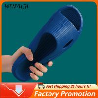 2023 Home Slippers For Men Thick Platform Hotel Indoor Floor Flat Shoes Female Soft Eva Slides Summer Non-Slip Bathroom Sandals