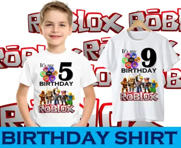 Roblox T-shirt for Kids Boys Game Cartoon Character Shirts Clothes