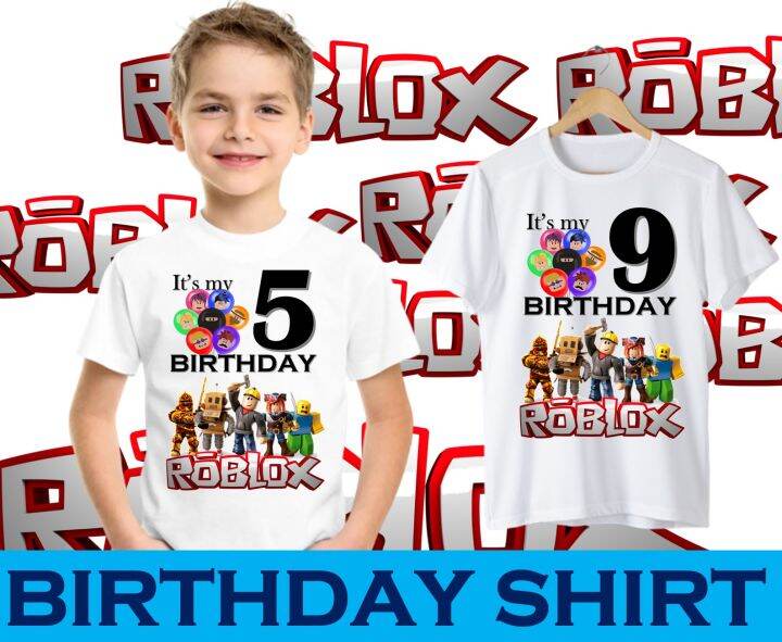 ROBLOX BIRTHDAY SHIRT FOR KIDS 1-12 YEARS OLD | Lazada PH