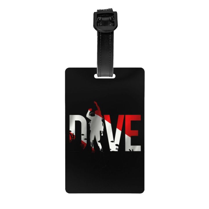 Scuba Diving And Snorkelling Sports Luggage Tag Privacy Protection DIVE ...