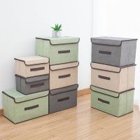 Large Storage Box With Cover Bedroom Shelf Wardrobe Clothes Toy Shoes Sundries Folding Organizer Fabric Foldable Box For Objects