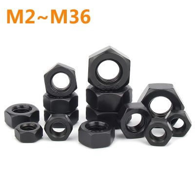 1-50pcs Black Grade 12.9/8.8Hexagon Hex Nuts M2 M2.5 M3 M4M5 M6 M8 M10 M12 M14 M16 -M36 Black Oxide Carbon Steel Metric Hex Nut