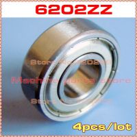 4pcs radial 6202RS 6202 6202ZZ ball bearing 15x35x11 15x35x11mm metal shield 6202Z deep groove ball bearing