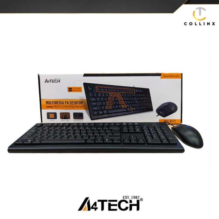 A4Tech Keyboard and Mouse Combo USB Wired Durable High Quality