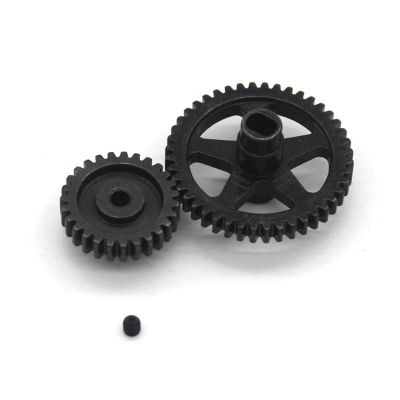 Steel 44T Reduction Gear and 27T Motor Gear for 144001 144002 144010 124016 124017 124018 124019 RC Car Parts