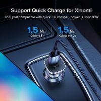 ส่งฟรี UGREEN ที่ชาร์จไฟในรถ Type C + USB, PD 3.0 + QC 3.0 Car Charger ชาร์จเร็ว Fast Charge, Quick Charge Dual Ports