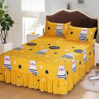 Real Fashion Thin Bedspread ( No Include Pillowcase ) Anti-skip Bed Skirt Queen King Size Sheet Cover F0037 Double Layer