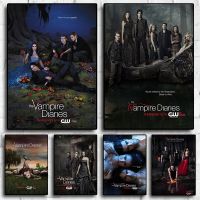 ภาพยนตร์คลาสสิก The Vampire Diaries โปสเตอร์-คุณภาพ Wall Art สำหรับตกแต่งบ้าน-ตกแต่งห้องนั่งเล่น-ภาพวาดผ้าใบ Picture