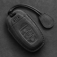 Key Case Fob สำหรับ Audi A3 8V A4 B8 B9 Q3 C7 A7 A8 S8 A1 S4 S6 S7 TT พวงกุญแจหนังนิ่มอุปกรณ์เสริม