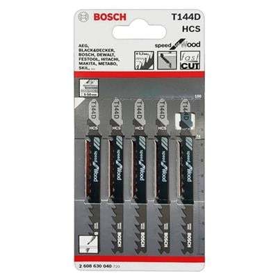 "Buy now"ใบเลื่อยจิ๊กซอว์ BOSCH รุ่น 2608630040 (5 ใบ/แพ็ค) สีดำ*แท้100%*