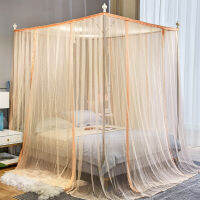 European Style 4 Corner Post Romantic Princess Lace Canopy Mosquito Net No Frame For Twin Full Queen King Bed Netting Bedding