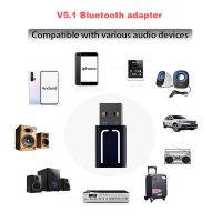 10pc USB Bluetooth 5.1 Adapter Transmitter Bluetooth Receiver Audio Bluetooth Dongle Wireless USB Adapter for Computer PC Laptop