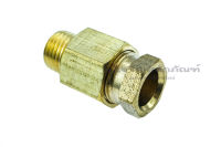 ข้อต่อตรงทองเหลืองเกลียวนอกxตาไก่เสียบสาย 8 mm. Tube Compression Fitting x Pipe Thread (Male), Brass Fitting, Adapter