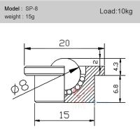 SP-8บอลไนลอน/ล้อไร้เสียงที่แม่นยำ SP-30ฮาร์ดแวร์ที่ทนทานมีความยืดหยุ่น