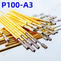 100PCS P100-A3 Spring Test Probe P100-A Test Pin For PCB Test Circuit Board 33.35mm 1.36mm Nickel-Plated Head 1.80mm Pogo Pin Nails Screws Fasteners