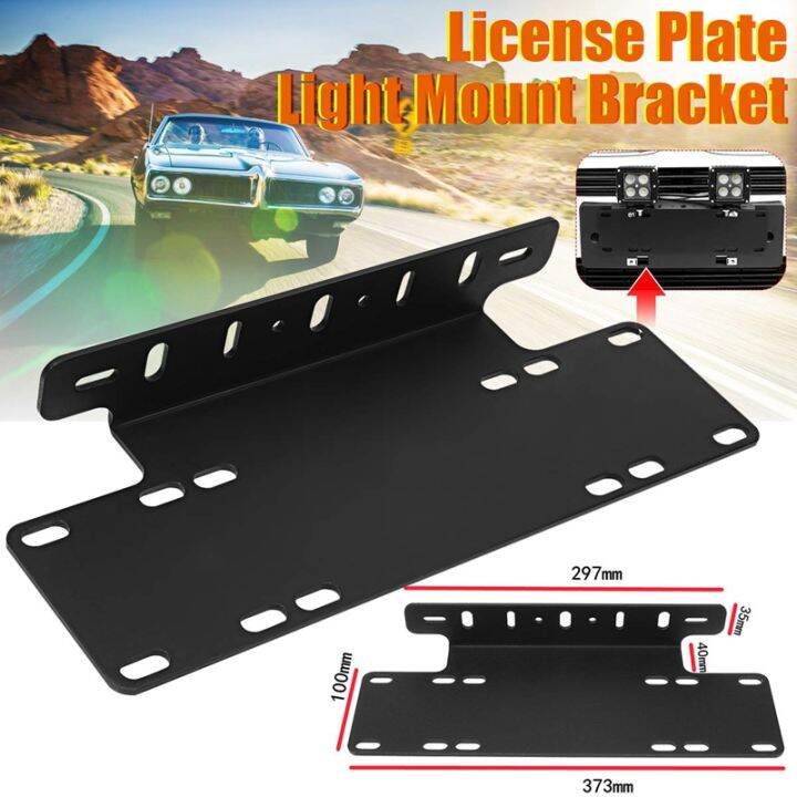 1pcs-front-bumper-license-plate-mounting-bracket-for-truck-off-road-suv-4x4-4wd-led-lights-license-plate-mount-bracket-holder-for-led-light-bar-led-work-lights-universal-base