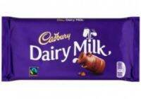 Cadbury Dairy Milk Chocolate 180g แคดเบอรี แดรีมิลค์ ช็อกโกแลตนมบาร์ใหญ่ 180g