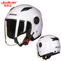 JIEKAI 512รถจักรยานยนต์หมวกกันน็อคครึ่งหมวกกันน็อคจักรยานทางหลวงเลนส์คู่ Visor กระจกผู้ชายเลดี้รถจักรยานยนต์หมวกกันน็อค2018 Dot Abs 1กิโลกรัม