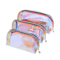 Hot TPU Waterproof Cosmetic Bag Translucent Portable Brush Bag Large Capacity Pu Transparent Wash Bag Travel Storage Bag