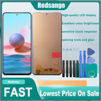 LCD TFT แดงสำหรับ Redmi Note 10 4G/10S/11SE จอแสดงผล LCD แบบสัมผัสหน้าจอ Digitizer Redmi Note 10 4G/10S/11SE M2101K7AI M2101K7AG M2101K7BG M2101K7BI M2101K7BNY แสดงผลบนหน้าจอ M2101K7BL