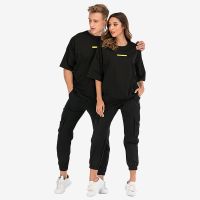 [COD] Couple suits for men and women fashion handsome all-match 2020 new oversized T hip-hop overalls casual