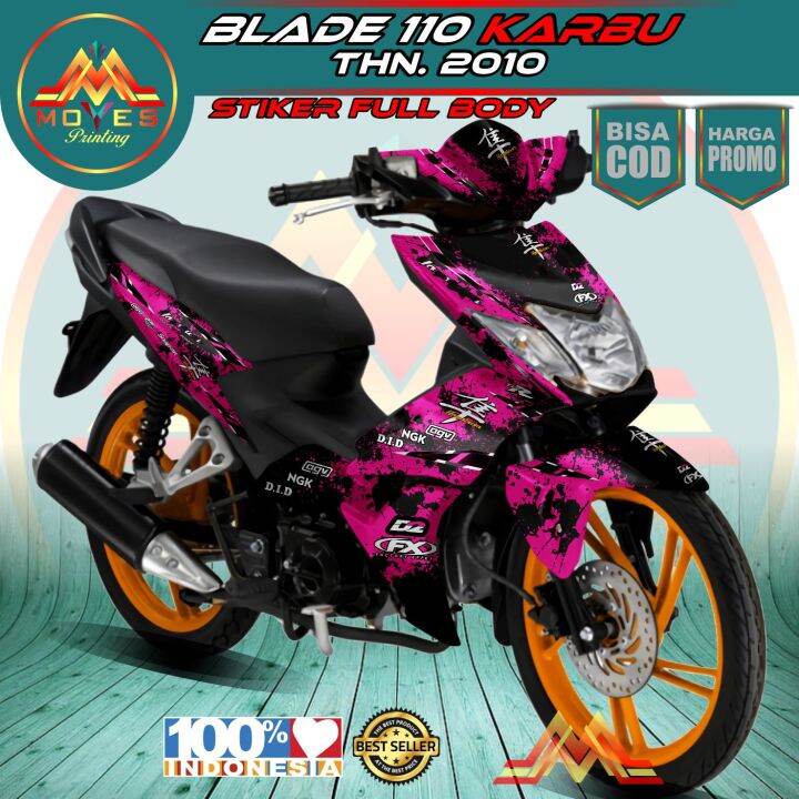 ⭐⭐⭐⭐⭐Anti Luntur. Decal Blade 110 Old Full Body Stiker Motor Blade 110
