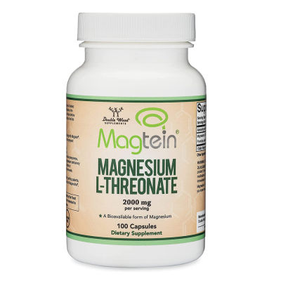 Magnesium L-Threonate แมกนีเซียม - Double Wood supplements (100 Capsules, 2000 mg)