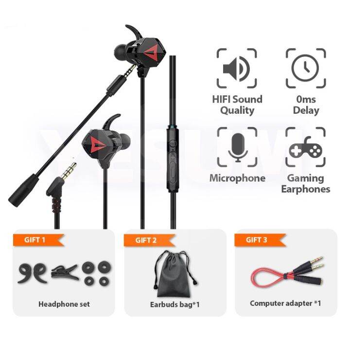 【COD PUBG 3.5mm Wired Gaming earphones earphone earbuds